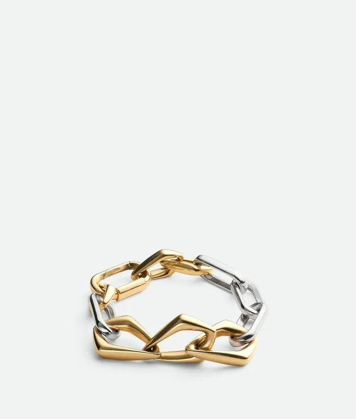 Women Bottega Veneta Bracelets Chain Bracelet Silveryellow Gold