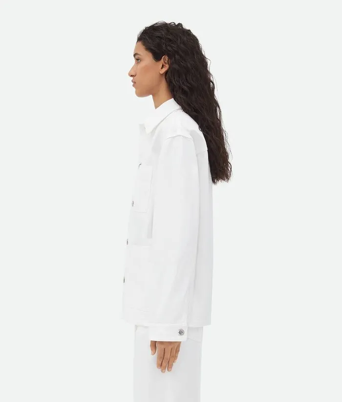 Women Bottega Veneta Denim White Denim Jacket White
