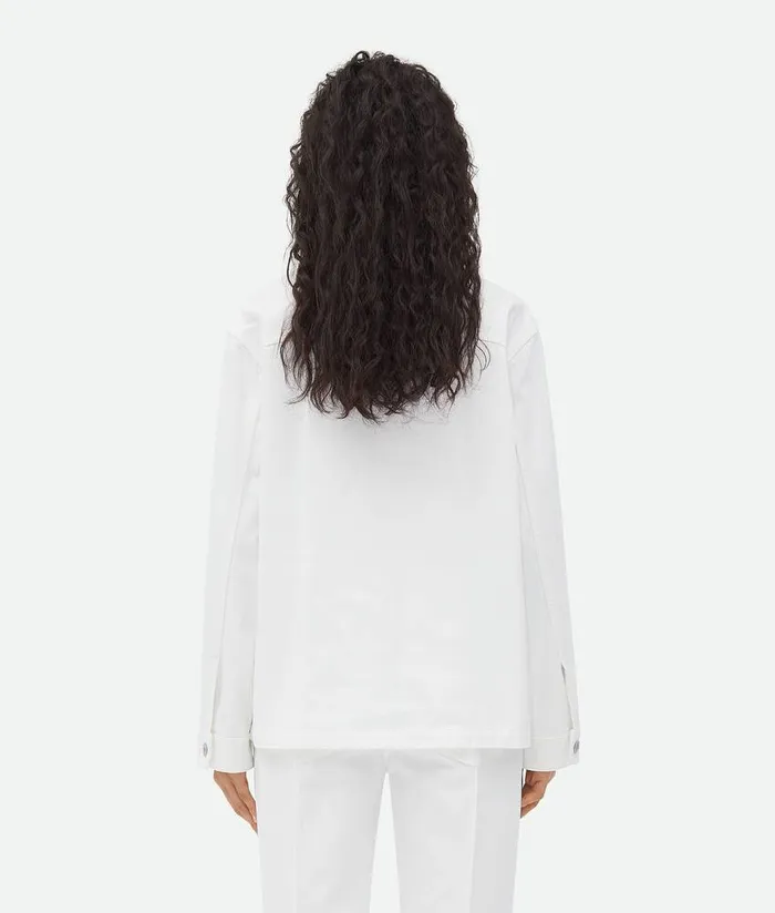 Women Bottega Veneta Denim White Denim Jacket White