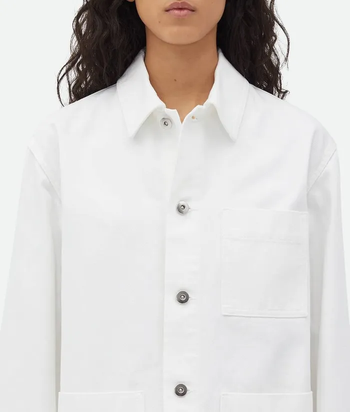 Women Bottega Veneta Denim White Denim Jacket White