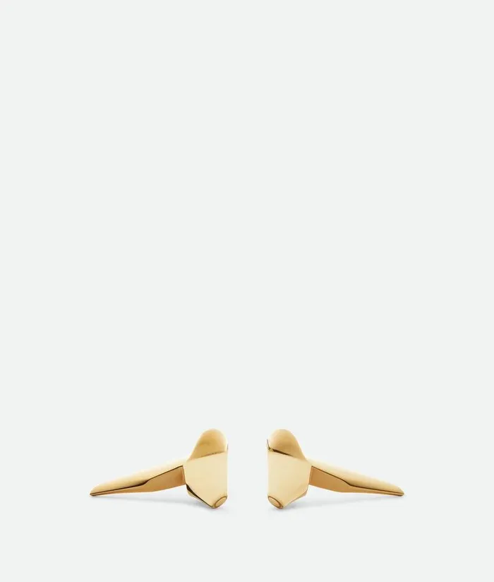 Women Bottega Veneta Earrings Plane Earrings Yellow Gold