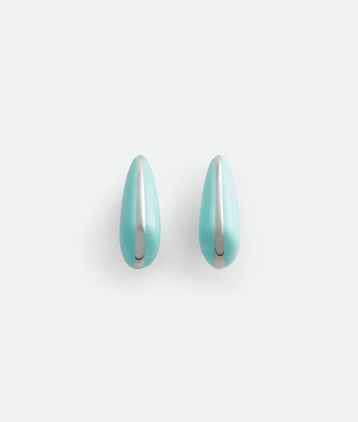 Women Bottega Veneta Earrings Small Fin Earrings Green Oasis