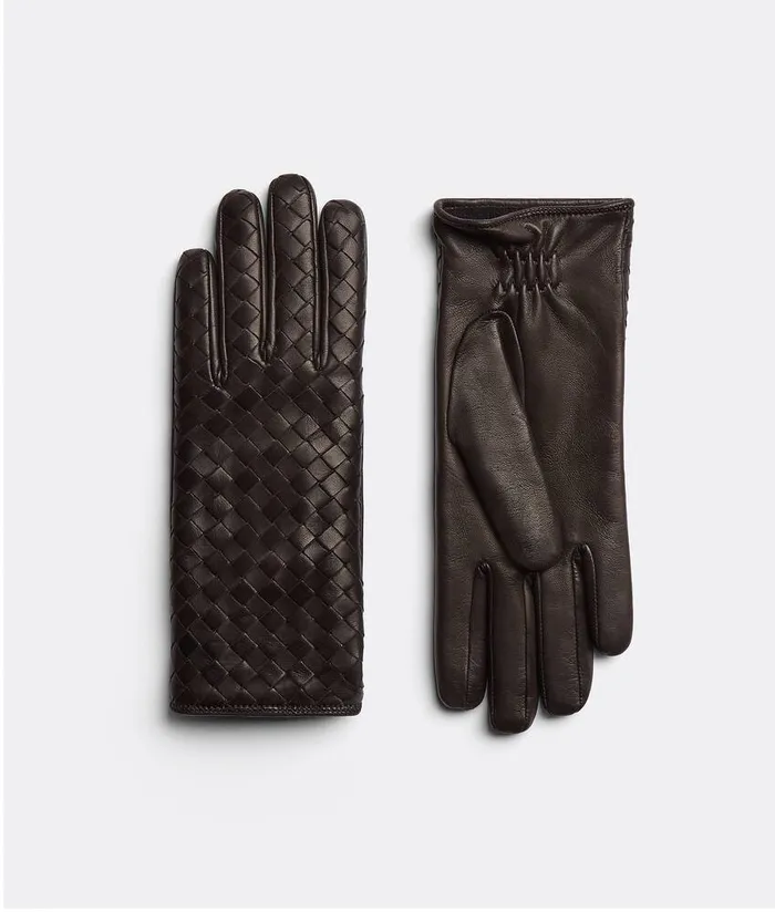 Women Bottega Veneta Gloves Intrecciato Leather Gloves Fondant