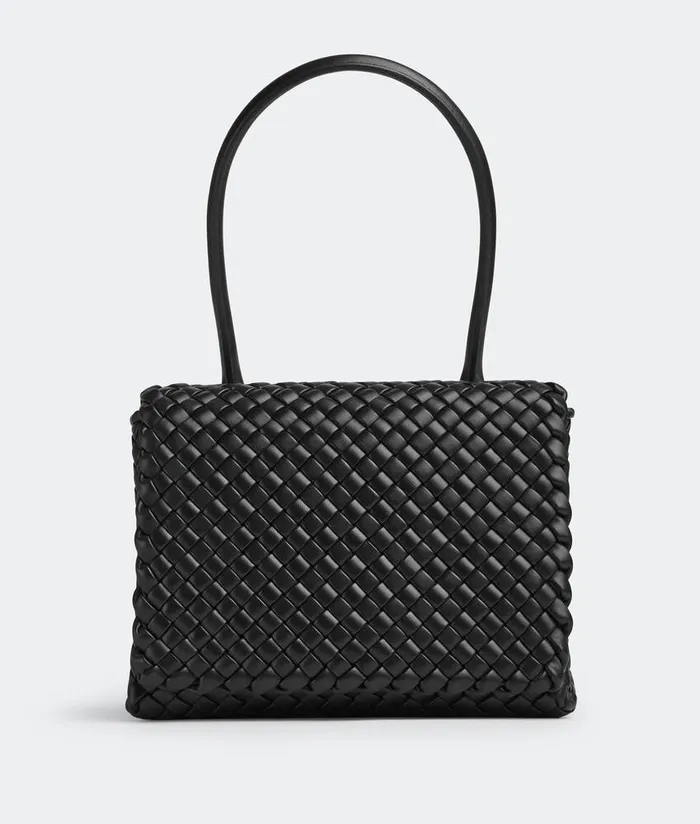 Women Bottega Veneta Handle Patti Top Handle Bag Black