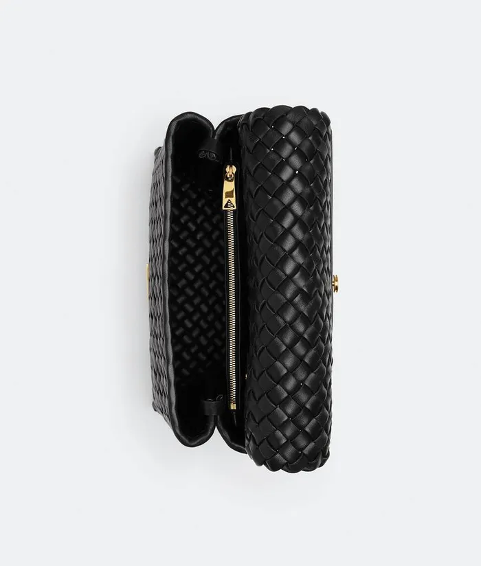 Women Bottega Veneta Handle Patti Top Handle Bag Black