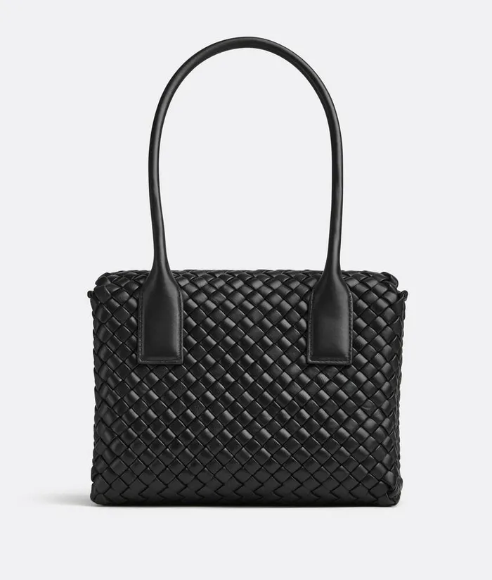 Women Bottega Veneta Handle Patti Top Handle Bag Black