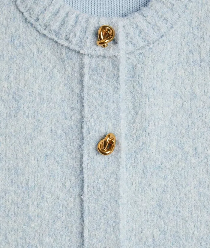 Women Bottega Veneta Knitwear Wool Boucle Cardigan Bubble