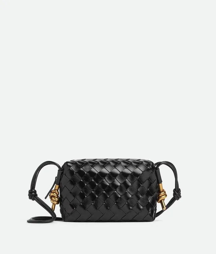Women Bottega Veneta Mini Mini Loop Camera Bag Black