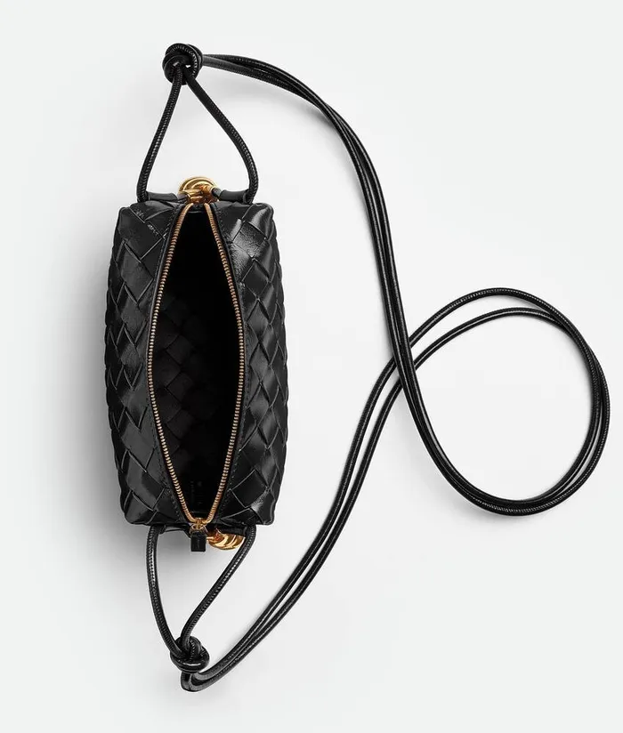 Women Bottega Veneta Mini Mini Loop Camera Bag Black