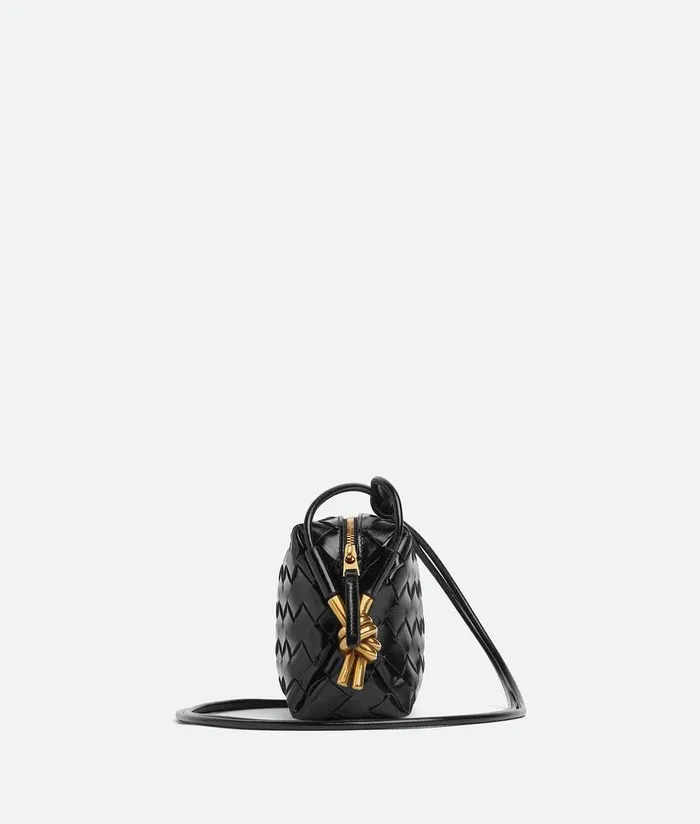 Women Bottega Veneta Mini Mini Loop Camera Bag Black