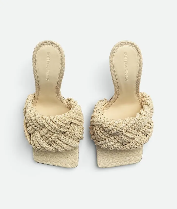 Women Bottega Veneta Sandals Lido Mule White