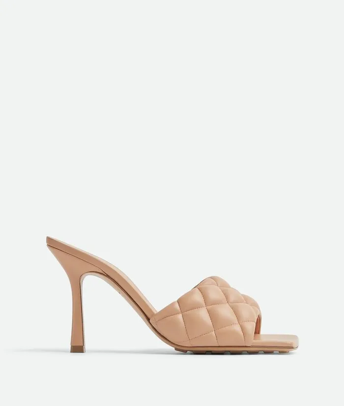 Women Bottega Veneta Sandals Padded Mule Cipria