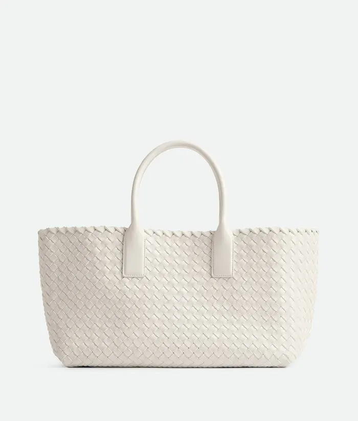 Women Bottega Veneta Shopper Small Cabat White