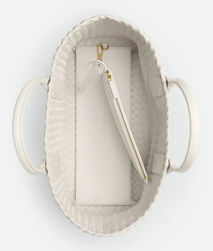 Women Bottega Veneta Shopper Small Cabat White