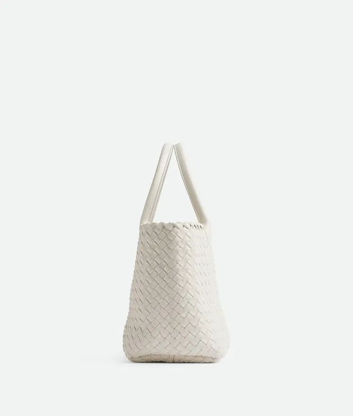 Women Bottega Veneta Shopper Small Cabat White