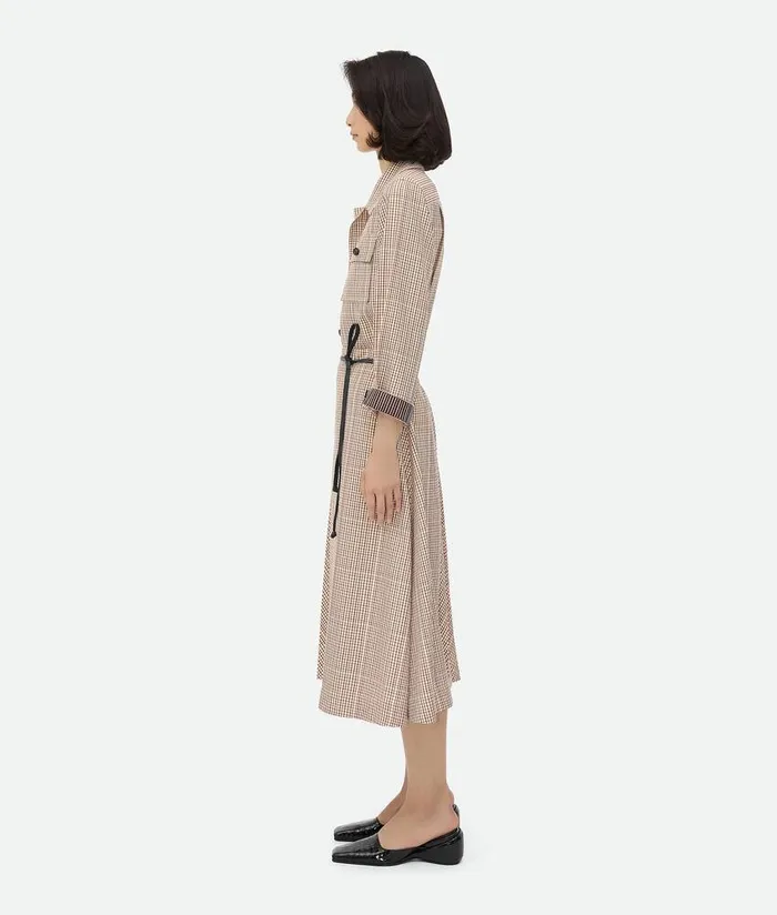 Women Bottega Veneta Skirts Check Viscose Skirt Pearlabyssscarlet