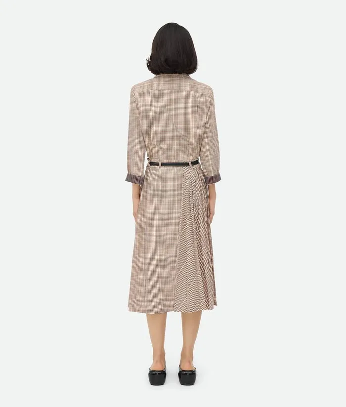 Women Bottega Veneta Skirts Check Viscose Skirt Pearlabyssscarlet