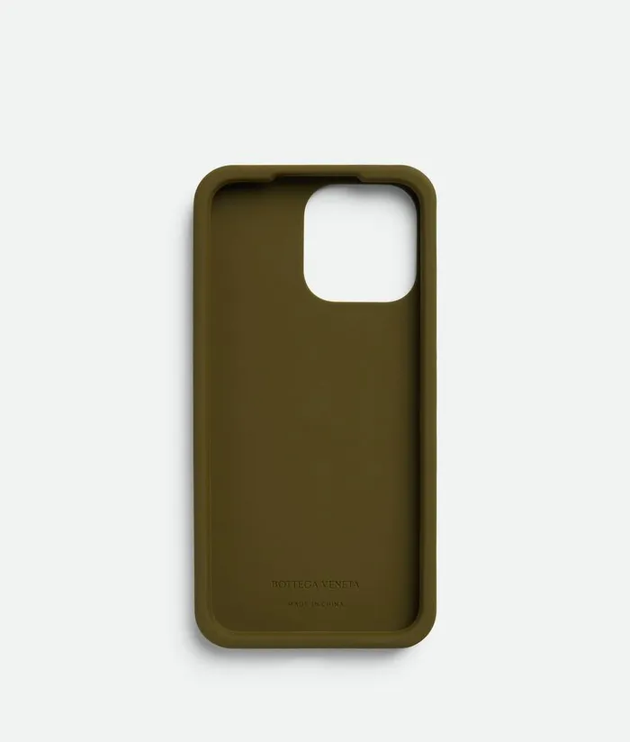 Women Bottega Veneta Tech IPhone 15 Pro Max Case Olive Oil