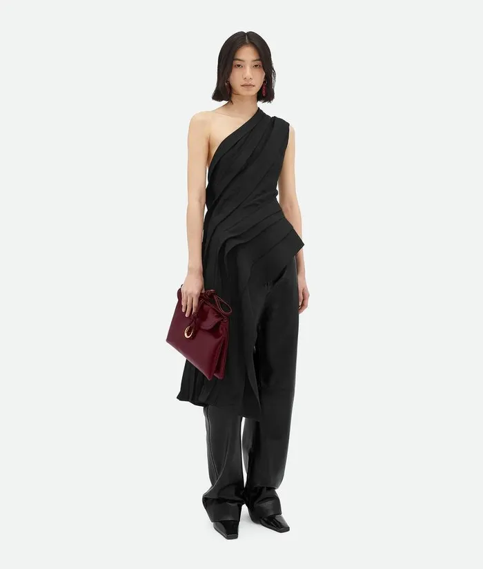 Women Bottega Veneta Tops And TShirts Light Stretch Viscose Top Black
