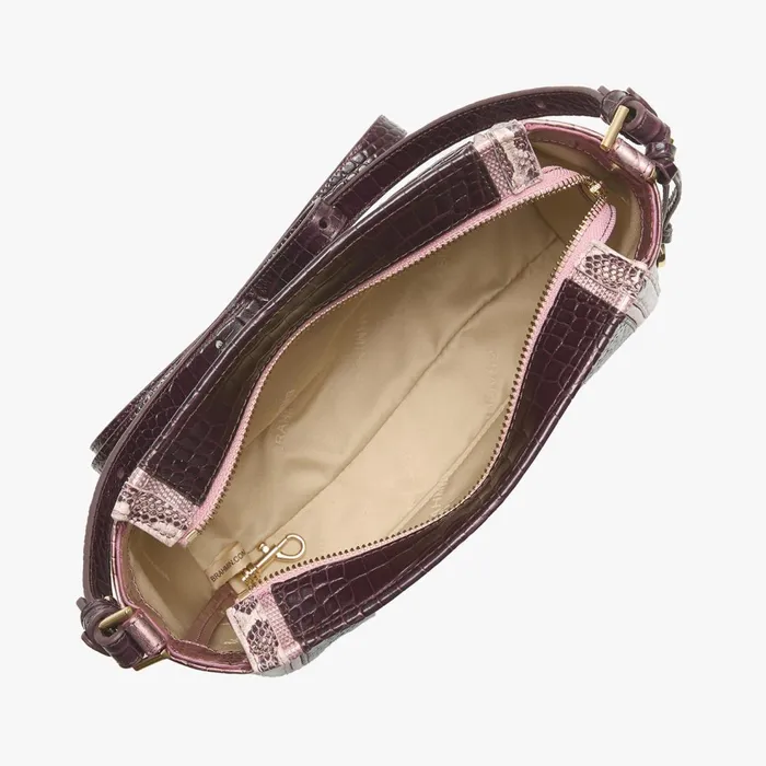 Women Brahmin Crossbodies Hillary Mellow Rose Jessamine Women Brahmin Crossbodies Hillary Mellow Rose Jessamine
