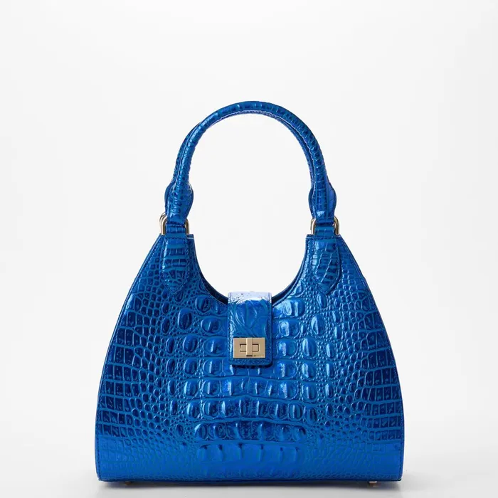 Women Brahmin Satchels Adrian Cobalt Potion