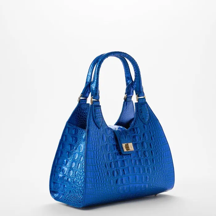 Women Brahmin Satchels Adrian Cobalt Potion