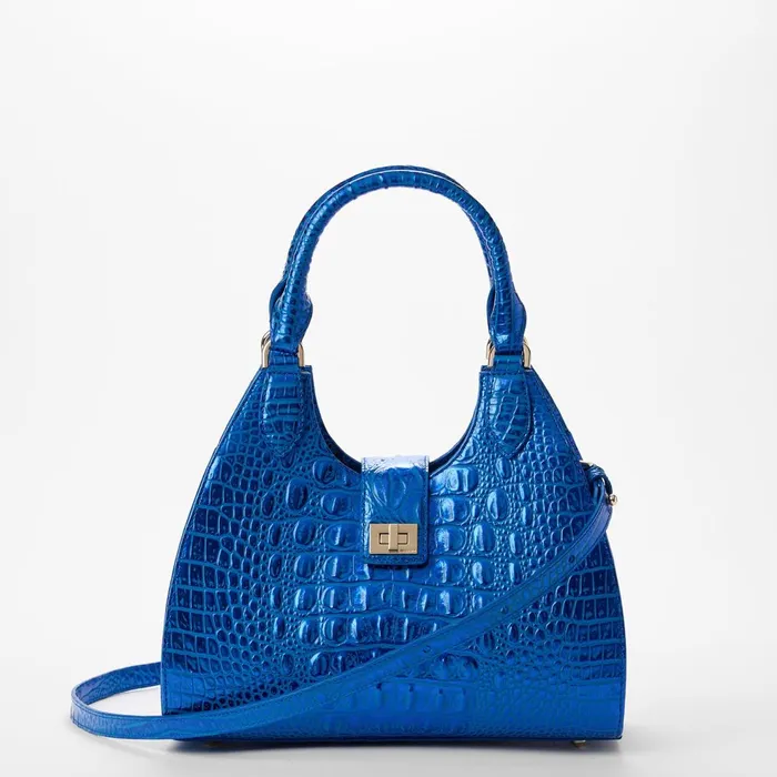 Women Brahmin Satchels Adrian Cobalt Potion