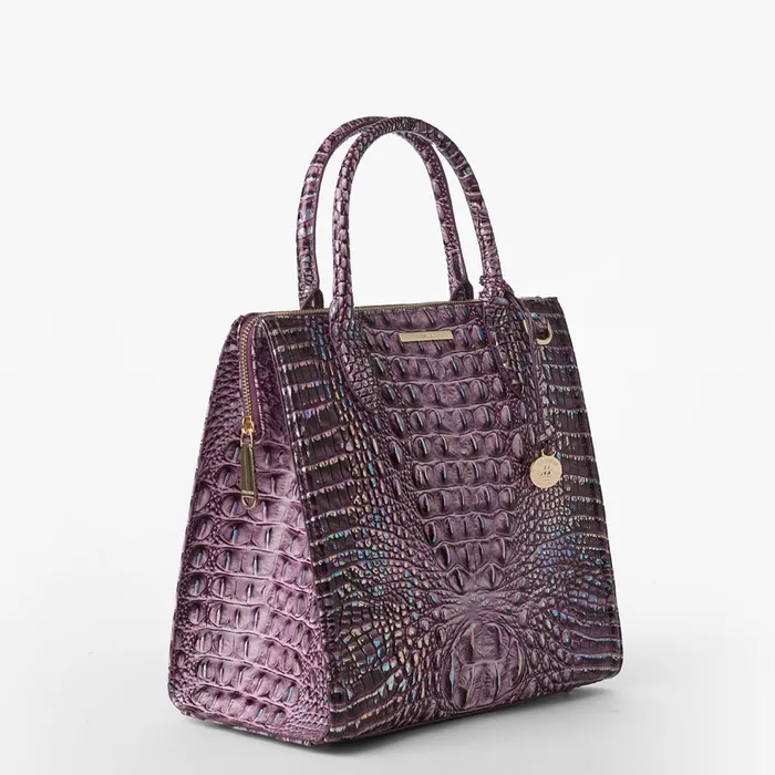 Women Brahmin Satchels Caroline Passion Purple Women Brahmin Satchels Caroline Passion Purple