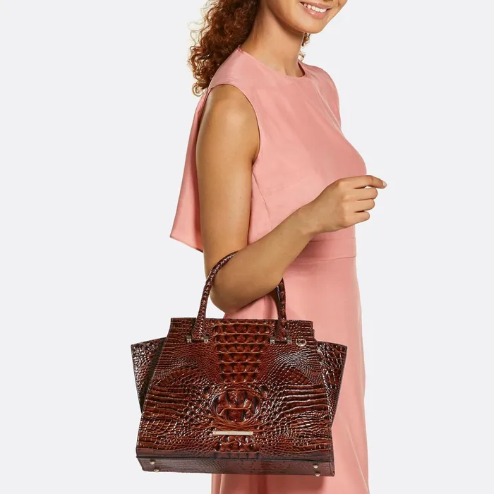 Women Brahmin Satchels Priscilla Satchel Red Claudine Women Brahmin Satchels Priscilla Satchel Red Claudine