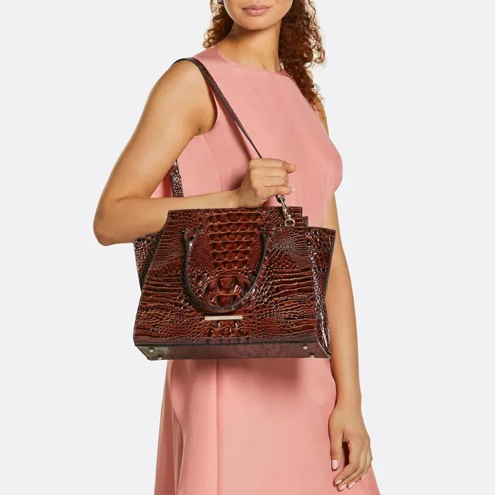 Women Brahmin Satchels Priscilla Satchel Red Claudine Women Brahmin Satchels Priscilla Satchel Red Claudine