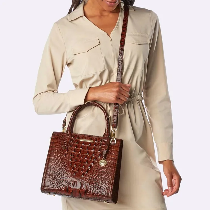 Women Brahmin Satchels Small Caroline Gentle Lavender Melbourne Women Brahmin Satchels Small Caroline Gentle Lavender Melbourne