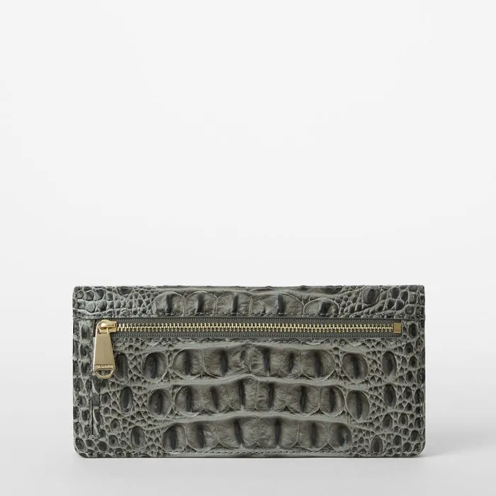 Women Brahmin Wallets and Wristlets Ady Wallet Charcoal Zinnia Women Brahmin Wallets and Wristlets Ady Wallet Charcoal Zinnia