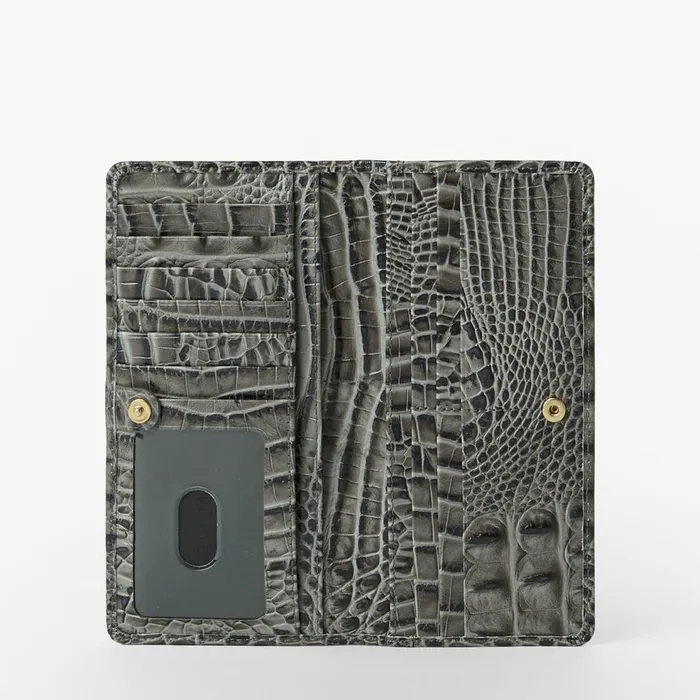 Women Brahmin Wallets and Wristlets Ady Wallet Charcoal Zinnia Women Brahmin Wallets and Wristlets Ady Wallet Charcoal Zinnia