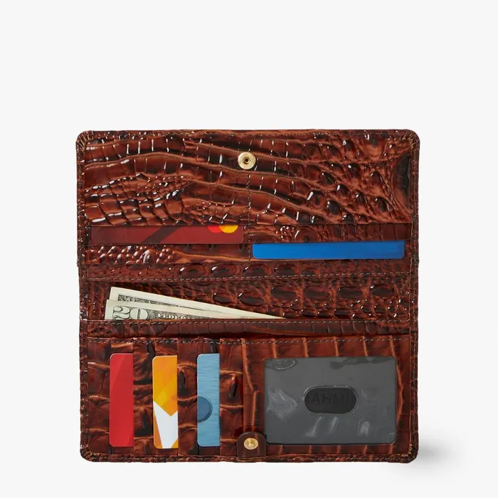 Women Brahmin Wallets and Wristlets Ady Wallet Charcoal Zinnia Women Brahmin Wallets and Wristlets Ady Wallet Charcoal Zinnia
