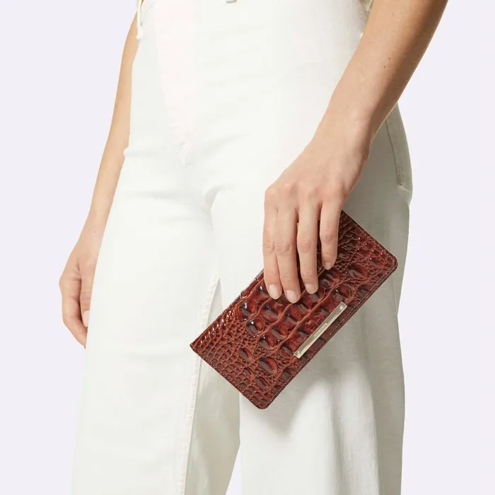 Women Brahmin Wallets and Wristlets Ady Wallet Charcoal Zinnia Women Brahmin Wallets and Wristlets Ady Wallet Charcoal Zinnia
