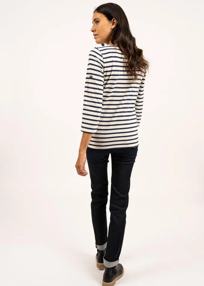 Women Breton Striped Shirts Saint James GALATHEE II Ecru Navy