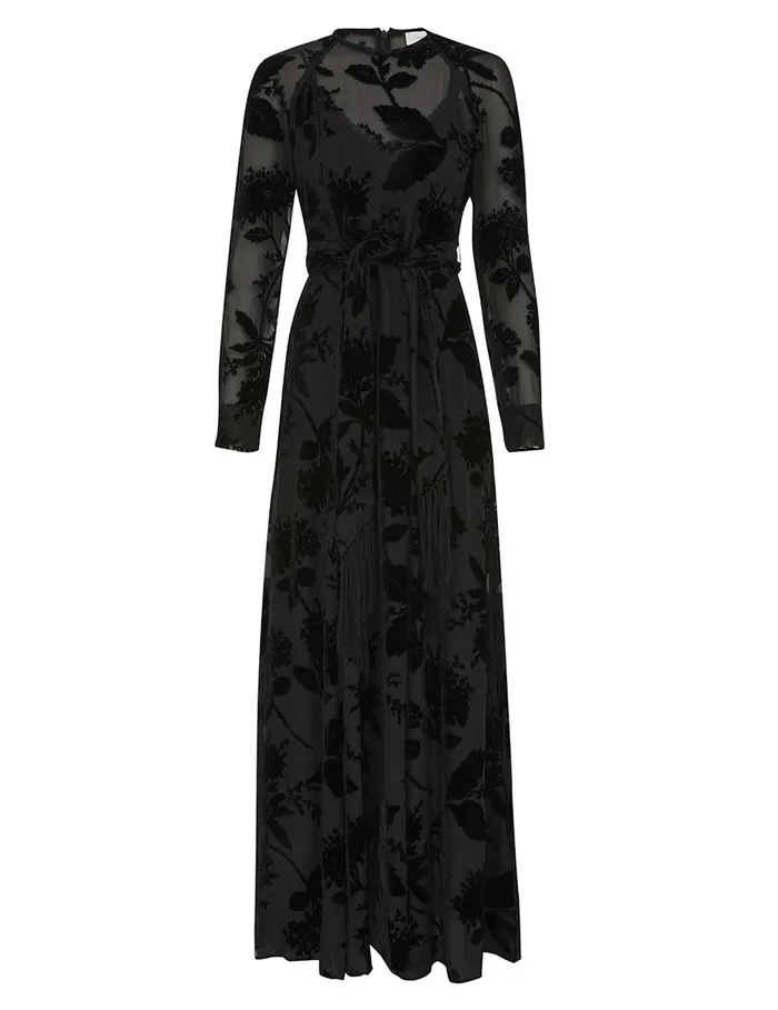Women Clothing Zimmermann Burnout Sheath Dress Black