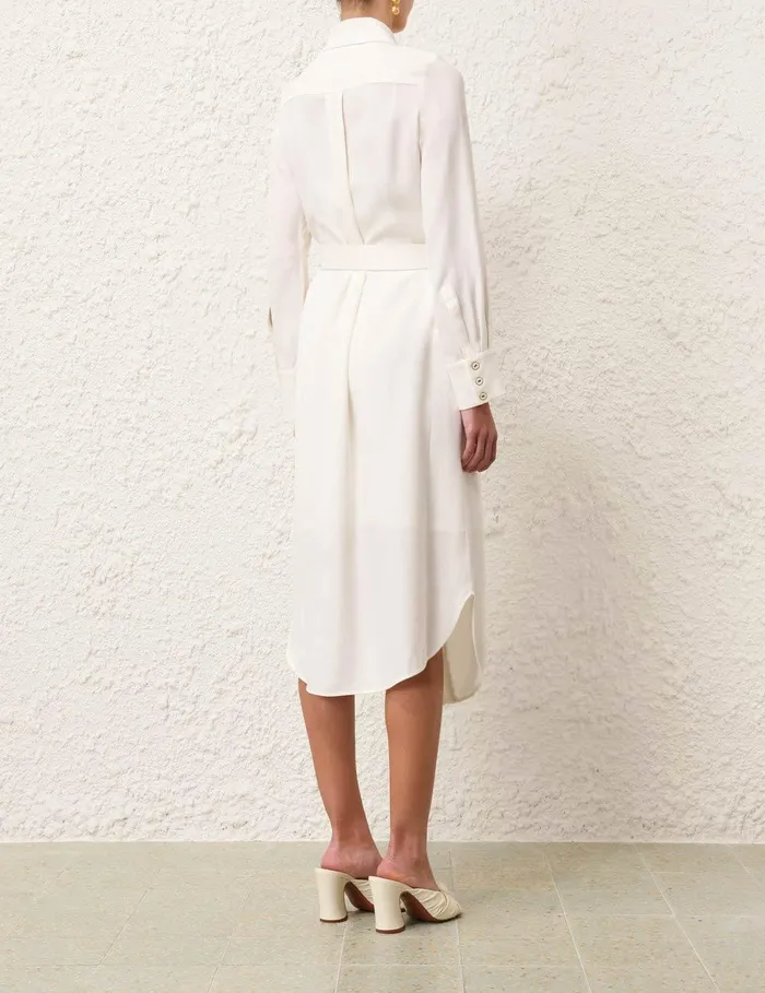 Women Clothing Zimmermann Chain Midi Dress Cream