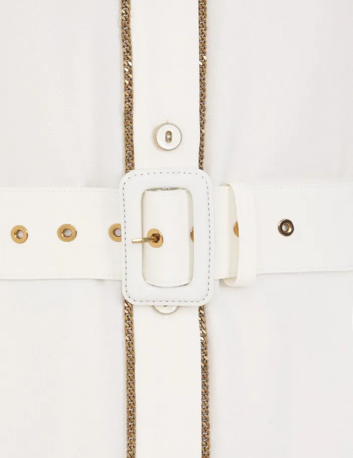Women Clothing Zimmermann Chain Midi Dress Cream