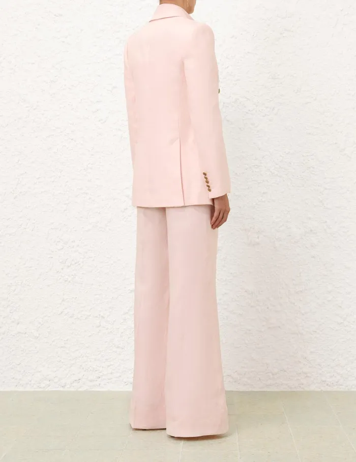 Women Clothing Zimmermann Crush Double Breasted Jacket Pink