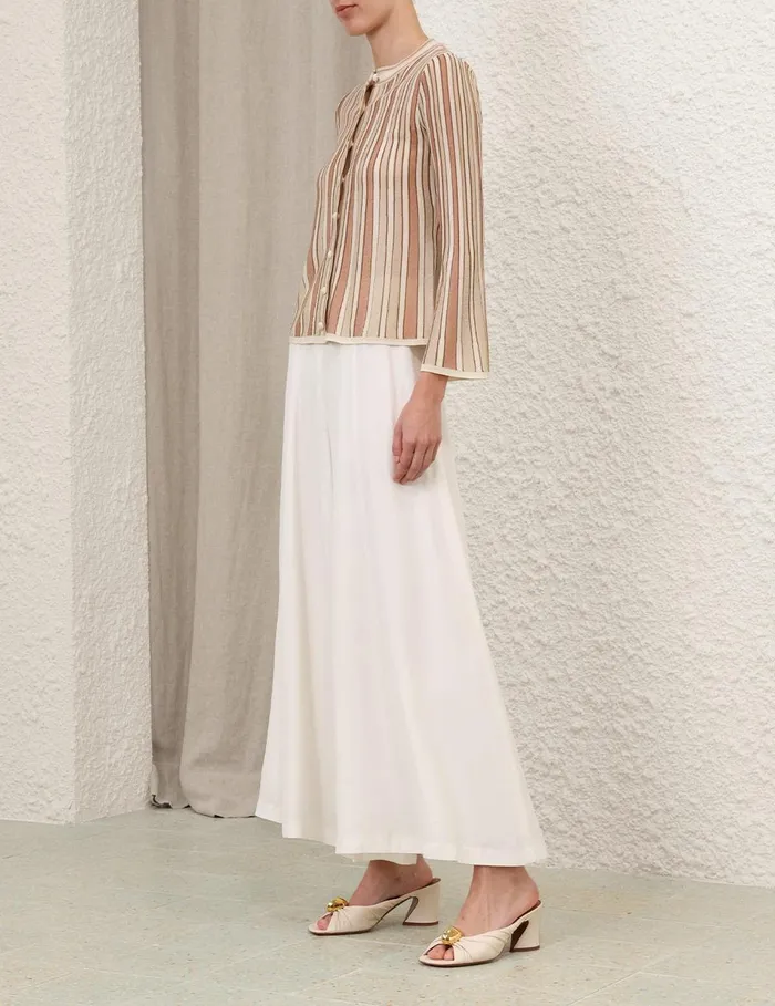 Women Clothing Zimmermann Crush Metallic Stripe Cardigan Multi