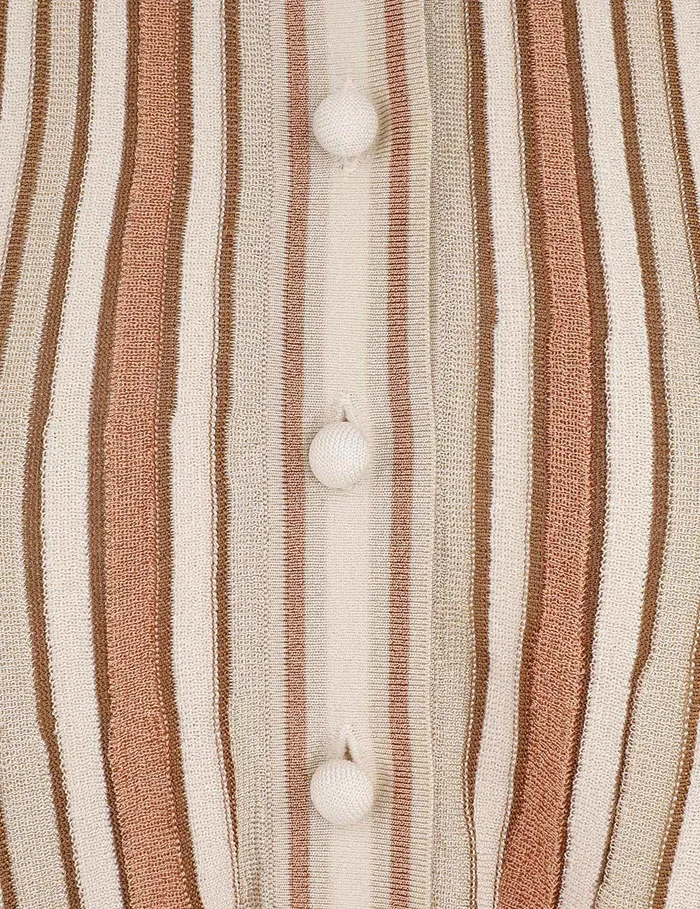 Women Clothing Zimmermann Crush Metallic Stripe Cardigan Multi