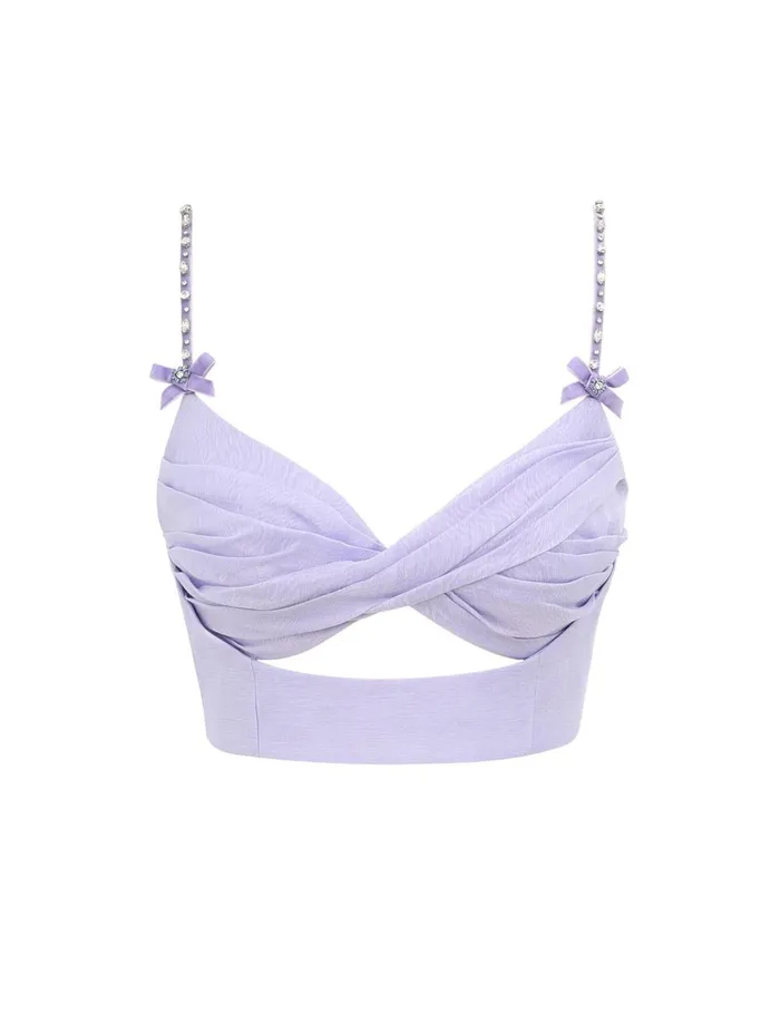 Women Clothing Zimmermann Crush Twist Front Bralette Jacaranda