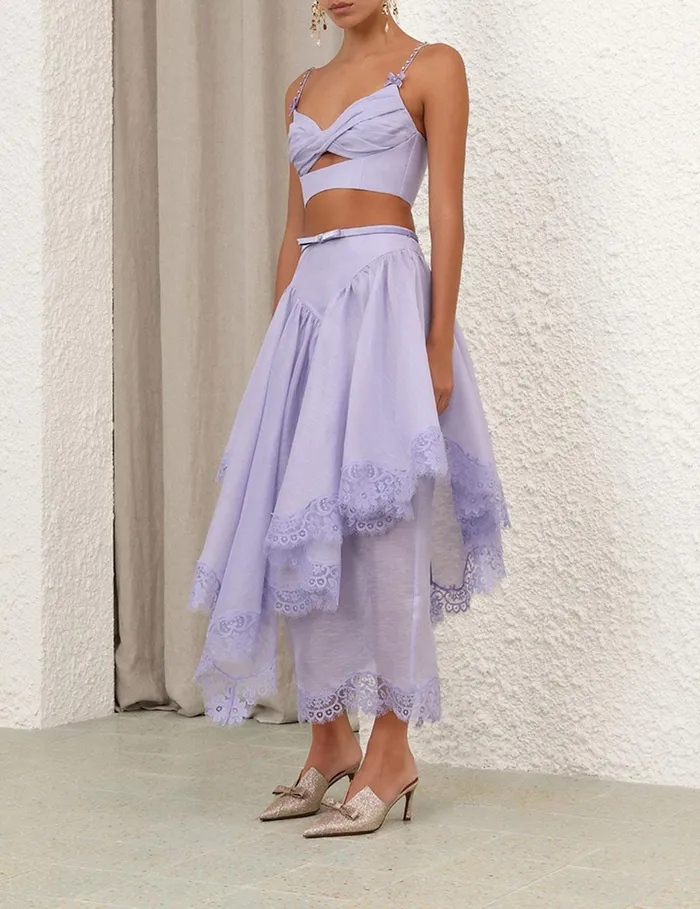 Women Clothing Zimmermann Crush Twist Front Bralette Jacaranda
