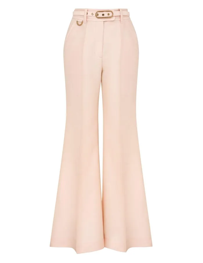 Women Clothing Zimmermann Eden Wide Leg Pant Macadamia