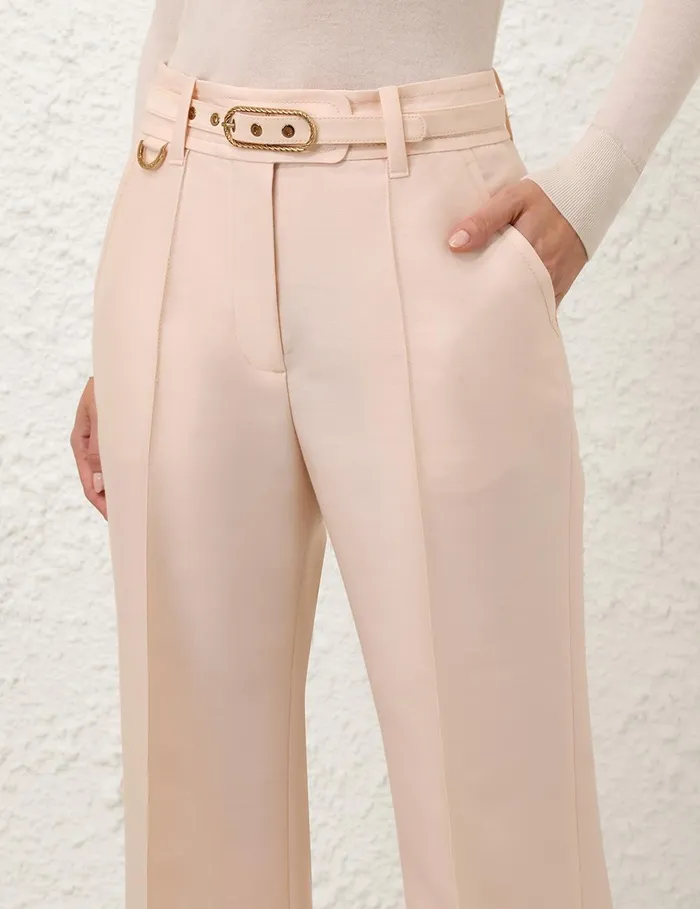 Women Clothing Zimmermann Eden Wide Leg Pant Macadamia
