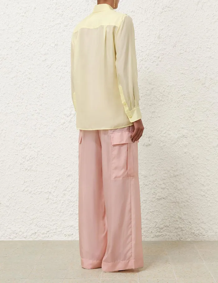 Women Clothing Zimmermann Halliday Relaxed Pocket Pant Pink
