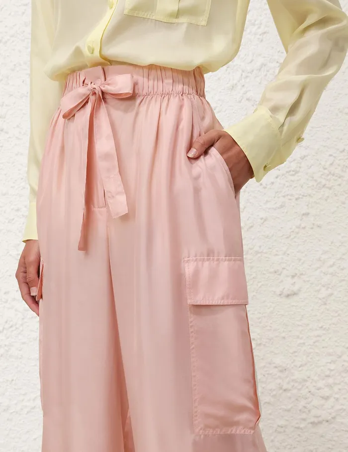 Women Clothing Zimmermann Halliday Relaxed Pocket Pant Pink