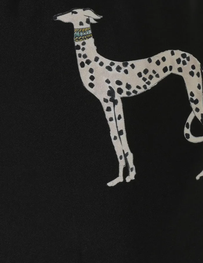 Women Clothing Zimmermann Illustration Kick Flare Pant Black Dalmatian