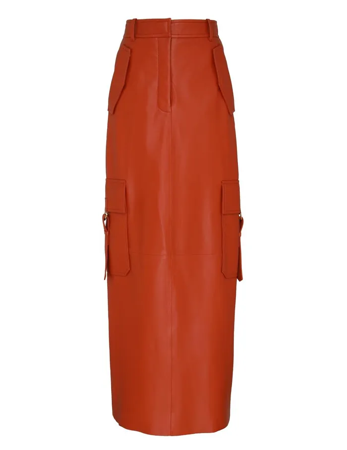 Women Clothing Zimmermann Illustration Leather Skirt Spice